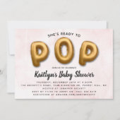 Bereit zum POP! Moderne Babydusche Einladung (Vorderseite)