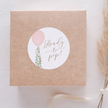 Bereit zum Pop Pink Balloon Eucalyptus Baby Dusche