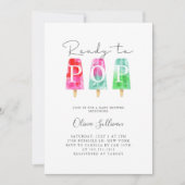 Bereit zum Pop Popsicle Baby Dusche Einladung (Vorderseite)