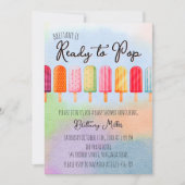 Bereit zum Pop Popsicle Summer Baby Dusche Einladung (Vorderseite)