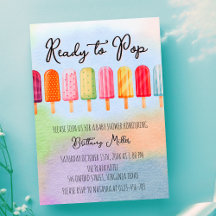 Bereit zum Pop Popsicle Summer Baby Dusche