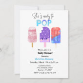 Bereit zum Pop Popsim Babydusche Einladung (Vorderseite)
