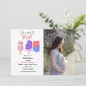 Bereit zum Pop Positive Babydusche Einladung (Stehend Vorderseite)