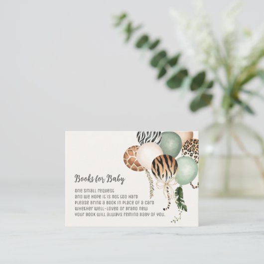 Bereit zum Pop Safari-Bücher für Baby Request Card Begleitkarte (Stehend Vorderseite)