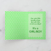 Bereit zum Pop schwangere grüne Erbse Karte (Innenseite)