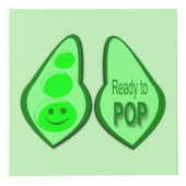 Bereit zum Pop Schwangere, grüne Erbsen Foto Hochl Würfel (Rechts)