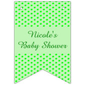 Bereit zum Pop Schwangere, grüne Pea Baby Dusche Wimpelkette (Zweite Fahne)