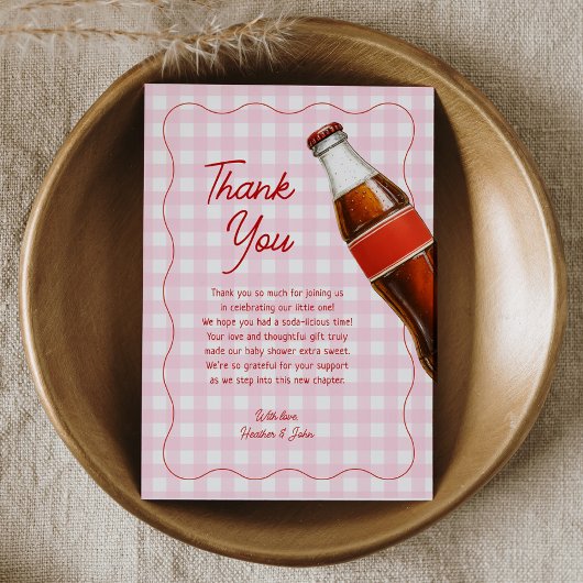 Bereit zum Pop Soda Pop Babydusche Dankeskarte