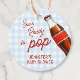 Bereit zum Pop Soda Pop Cola Boy Babydusche Geschenkanhänger