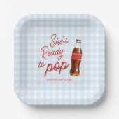 Bereit zum Pop Soda Pop Cola Boy Babydusche Pappteller (Vorderseite)