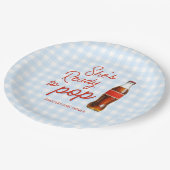 Bereit zum Pop Soda Pop Cola Boy Babydusche Pappteller (Schrägansicht)