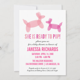 Bereit zum Pop Stilvolle Girl Baby Shower Einladun Einladung