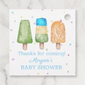 Bereit zum Pop Summer Boy Baby Shower Favoriten Geschenkanhänger (Rückseite)