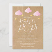 Bereit zum Pop Twinkle Twinkle Kinderdusche Rustik Einladung (Vorderseite)