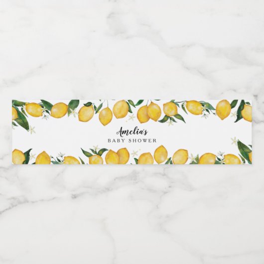 Bereit zum Pop, Zitrone Babydusche Wasserflaschenetikett (Einzelnes Label)