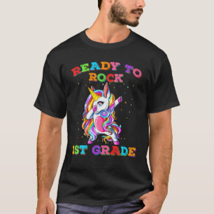 Bereit zum Rock 1. Grade Dabbing Einhorn zurück zu T-Shirt