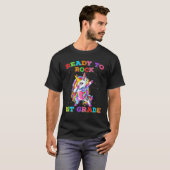 Bereit zum Rock 1. Grade Dabbing Einhorn zurück zu T-Shirt (Vorne ganz)