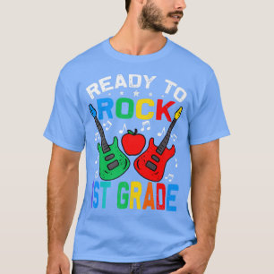 Bereit zum Rock 1. Klasse zurück zur Gitarre Prem T-Shirt