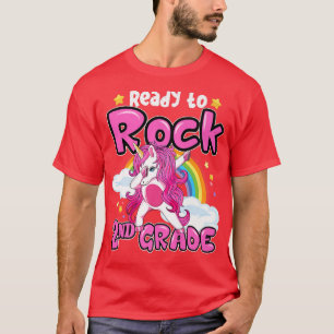 Bereit zum Rock 2. Grade Dabbing Einhorn Regenboge T-Shirt