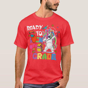 Bereit zum Rock 7. Klasse Niedlich Einhorn Entdeck T-Shirt