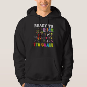 Bereit zum Rock 7. Klasse siebte Gitarre Electric Hoodie