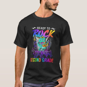 Bereit zum Rock der zweiten Dinosaurier Gitarre zu T-Shirt