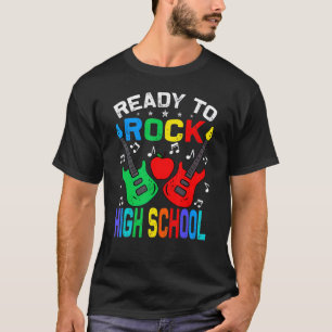 Bereit zum Rock High School Gitarre auf dem ich zu T-Shirt