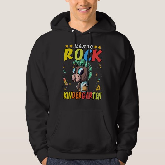 Bereit zum Rock Kindergarten Hoodie (Vorderseite)