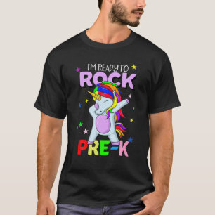 Bereit zum Rock Pre-K Dabbing Einhorn Girl Boy zur T-Shirt
