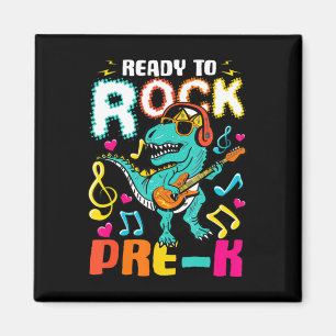 Bereit zum Rock PreK Dinosaurier zurück zur Schule Magnet