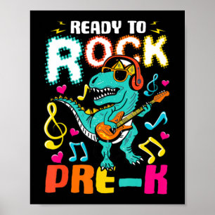Bereit zum Rock PreK Dinosaurier zurück zur Schule Poster