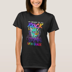 Bereit Zum Rocken Fünfte Klasse Dinosaurier Gitarr T-Shirt