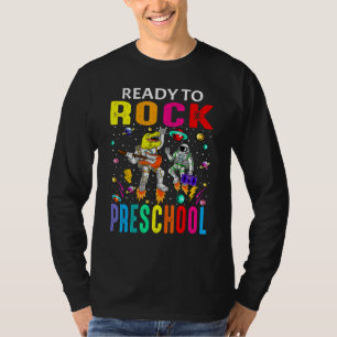 Bereit Zum Rocken Vorschule Astronaut Dinosaurier T-Shirt