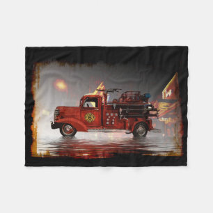Bereit zum Roll in Vegas-Fire LKW Fleece Blanket