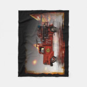 Bereit zum Roll in Vegas-Fire LKW Fleece Blanket (Vorderseite)