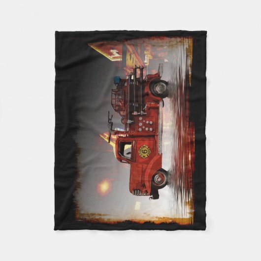 Bereit zum Roll in Vegas-Fire LKW Fleece Blanket (Vorderseite)