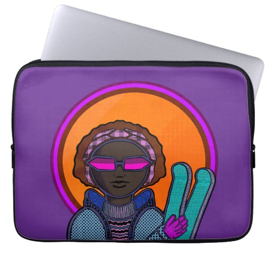 Bereit zum Skifahren Laptopschutzhülle (Vorderseite)