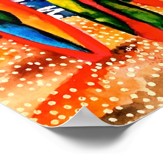 Bereit zum Surfen Poster (Ecke)