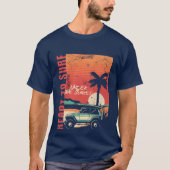 Bereit zum Surfen unter dem Sonnenuntergang T-Shirt (Vorderseite)