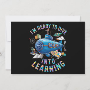 Bereit zum Tauchen in das Unterseeboot der Schule Einladung