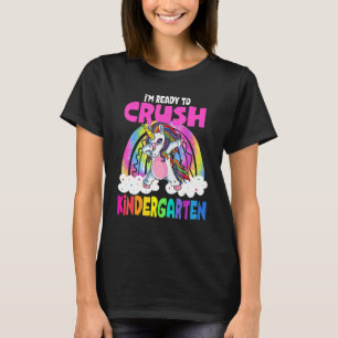 Bereit Zum Zerstören Kindergarten Dabbing Einhorn T-Shirt