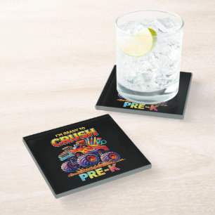 Bereit zum Zerstören Pre-K-Monstertruck Zurück zur Glasuntersetzer