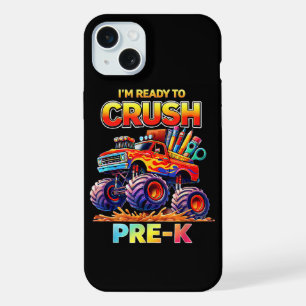 Bereit zum Zerstören von Vorschul-Monstertruck zur iPhone 15 Plus Hülle