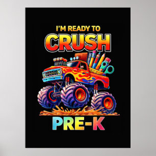 Bereit zum Zerstören von Vorschul-Monstertruck zur Poster