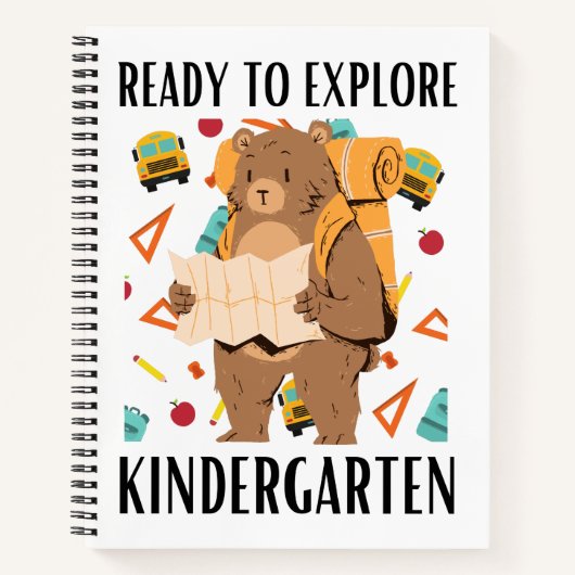 Bereit zur Erkundung des Kindergartens Notizblock (Vorderseite)