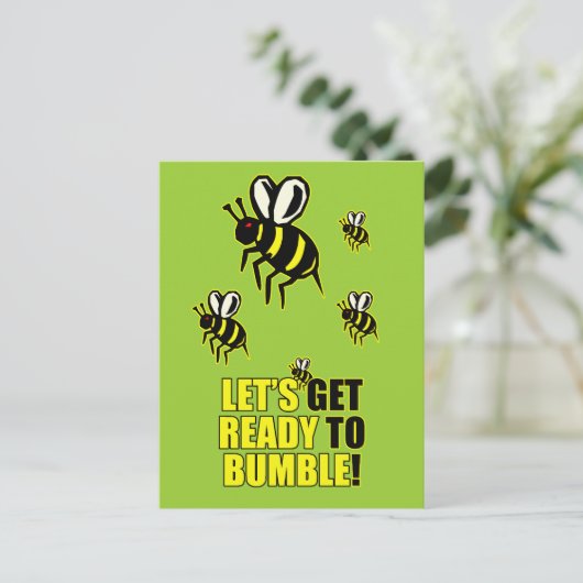 Bereit zur Hummel Postkarte (Stehend Vorderseite)