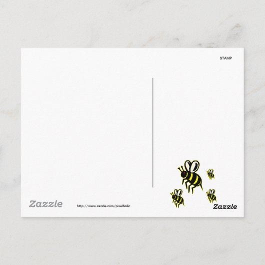 Bereit zur Hummel Postkarte (Rückseite)