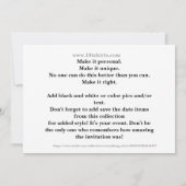 Bereit zur Personalisierung der Einladung oder Ank (Rückseite)