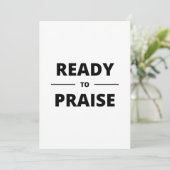 BEREIT ZUR PRAISE EINLADUNG (Stehend Vorderseite)