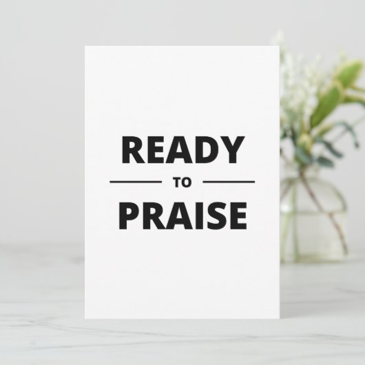 BEREIT ZUR PRAISE EINLADUNG (Stehend Vorderseite)